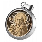 Серебряная подвеска Серафим Саровский 297732