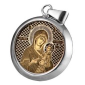 Серебряная подвеска Тихвинская Божия Матерь 297735