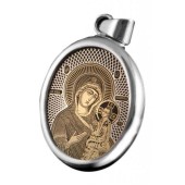 Серебряная подвеска Тихвинская Божия Матерь 297781
