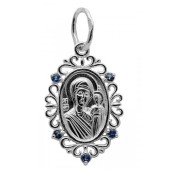 Серебряная подвеска Семистрельная Божия Матерь, арт. 332901