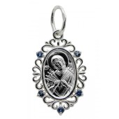 Серебряная подвеска Казанская Божия Матерь, арт. 299124