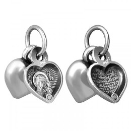 Серебряная подвеска в виде сердца 316720