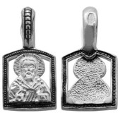 Серебряная подвеска Николай Чудотворец 327189