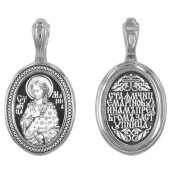 Серебряная подвеска Марина (размер овала 18х13 мм) с молитвой, арт. 327562