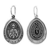 Серебряная подвеска святая Алла иконка, арт. 327700