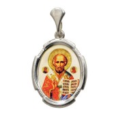 Серебряная подвеска Николай Чудотворец 327767