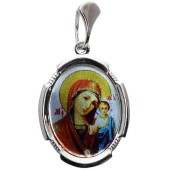 Серебряная подвеска Казанская Божия Матерь 327770