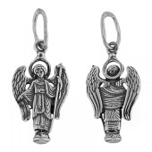 Серебряная подвеска Ангел Хранитель фигурка с крыльями чернение, арт. 331590