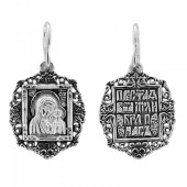 Серебряная подвеска Казанская Божия Матерь 331642