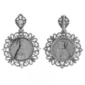 Серебряная подвеска Серафим Саровский (диаметр круга 1,5 см), арт. 335893