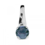 Серебряная подвеска c голубым фианитом d5mm