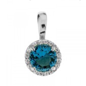 Серебряная подвеска с синим камнем, арт. 339916