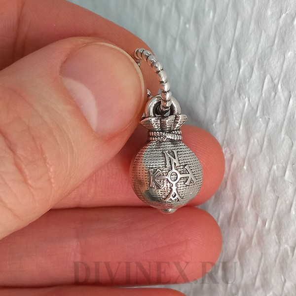 Серебряная подвеска Мешок с деньгами 341873