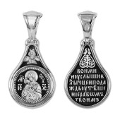 Серебряная подвеска Владимирская Божия Матерь 343134