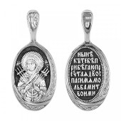 Серебряная подвеска Семистрельная Божия Матерь 344288
