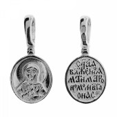 Серебряная подвеска Матрона Московская (диаметр круга d=10 mm), арт. 345955