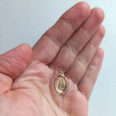 Золотая подвеска Аполлинария святая арт. 32580