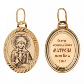 Золотая подвеска Матрона Московская арт. 328051