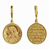 Золотая подвеска Семистрельная Божия Матерь арт. 334375