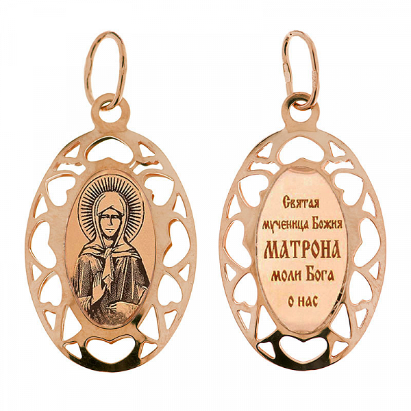 Золотая подвеска Семистрельная Божия Матерь арт. 343064