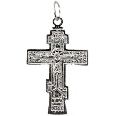 Нательный крестик православный серебряный 28067