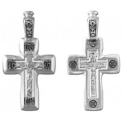 Нательный крестик православный серебряный 16168