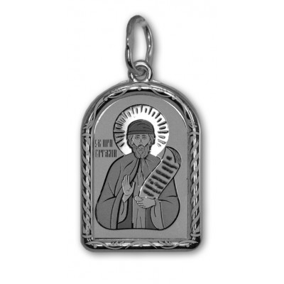 Серебряная подвеска святой Виталий 35908
