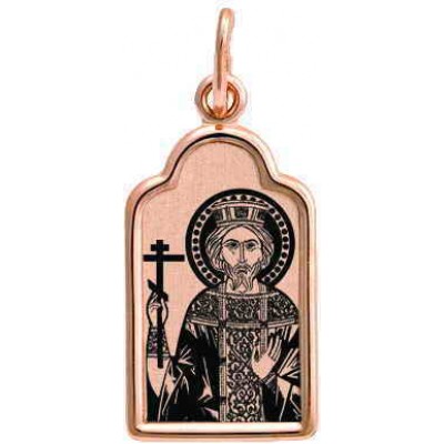 Золотая подвеска икона святой Константин 37132