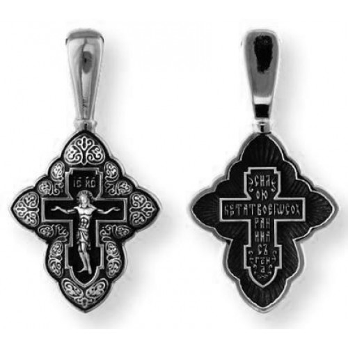 Крест православный маленький серебро 41299