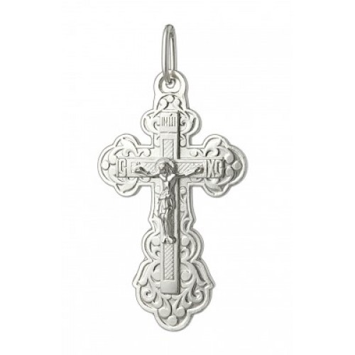 Нательный крестик православный серебряный 38211