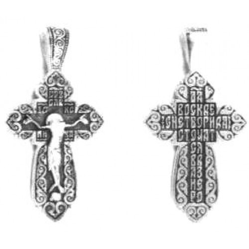 Крестик нательный серебряный православный 44590