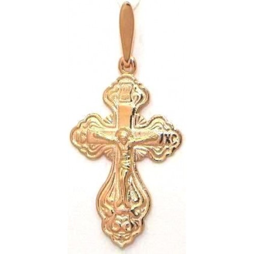 Нательный крестик православный женский золотой 45481