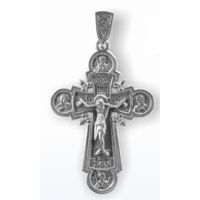 Крест серебряный мужской нательный православный 45063