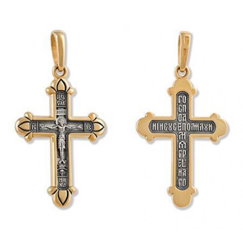 Крест православный с позолотой 39019