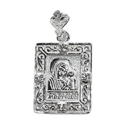 Подвеска серебряная Казанская иконка на шею 41879