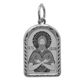 Серебряная подвеска иконка святой Алексей 39454
