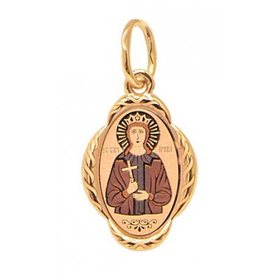 Золотая подвеска святая Ирина 32473
