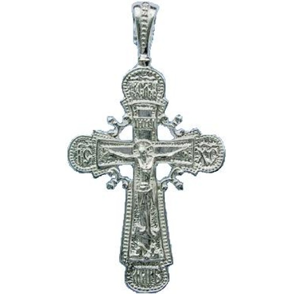 Серебряный крестик мужской 26788