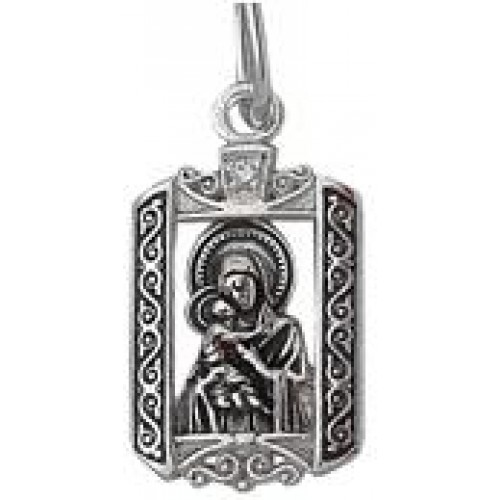 Серебряная подвеска Владимирская Богородица