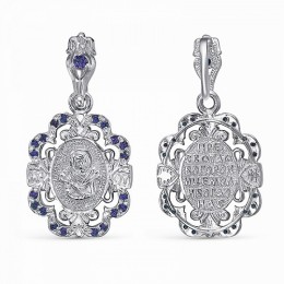 Серебряная подвеска Семистрельная Божия Матерь 333900