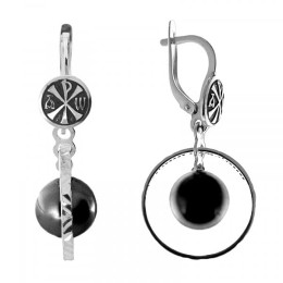 Серебряные серьги 334142