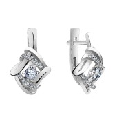 Серебряные серьги женские маленькие, арт. 345321