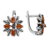 Серьги из серебра с камнями арт. 11057