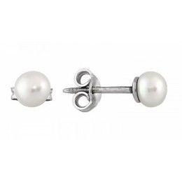 Серьги пусеты с жемчугом 16289
