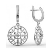 Серебряные серьги висячие женские украшения