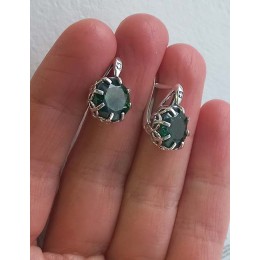 Серебряные серьги с камнями 18803