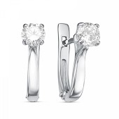 Серебряные серьги с фианитами, арт. 25301