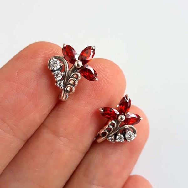 Серебряные серьги 298509