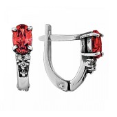 Сережки серебряные с камнями арт. 31524