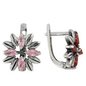 Серьги из серебра с камнями арт. 31531